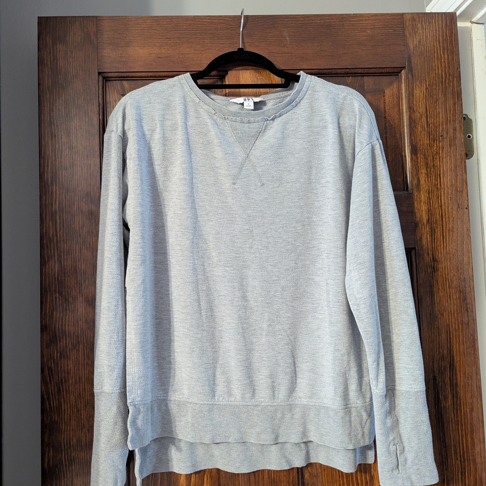 Joy Lab Oversized High Low Light Gray Crewneck Sweatshirt